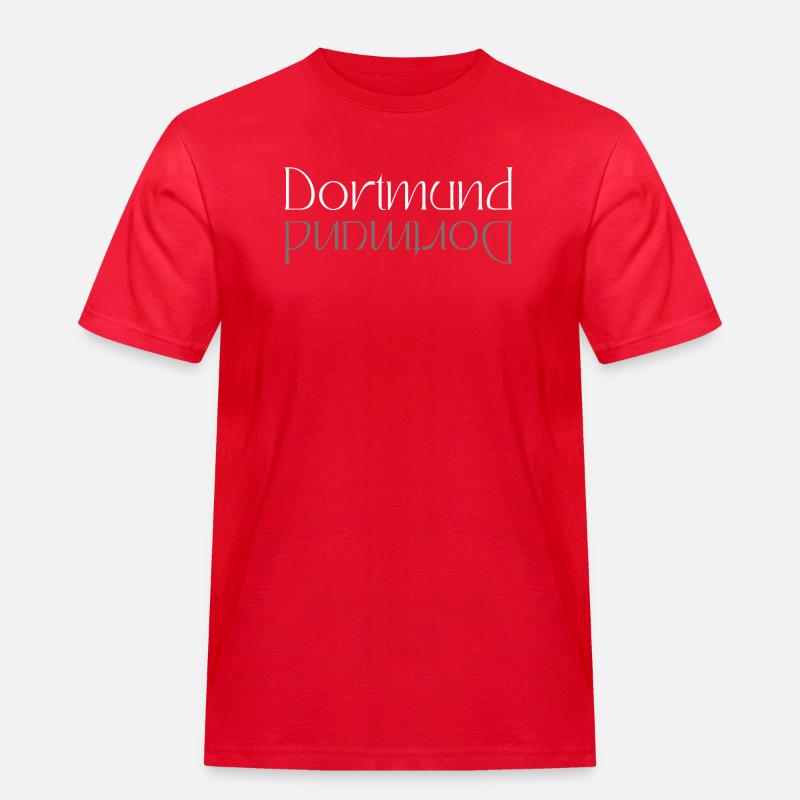 Dortmunder Wortmarken-Spiegel - Männer Workwear T-Shirt - Rot