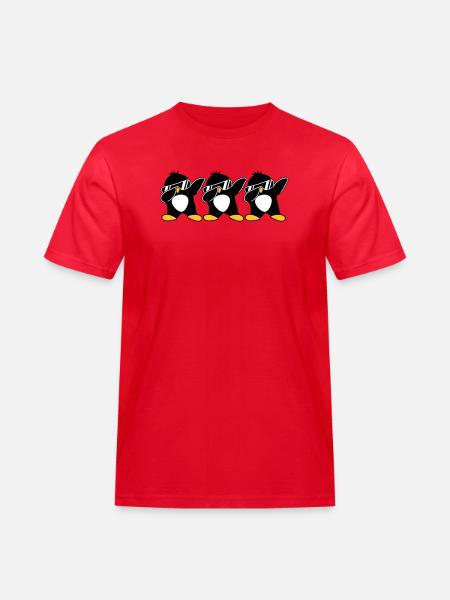 Dab Team Penguin - Men's Workwear T-Shirt - red