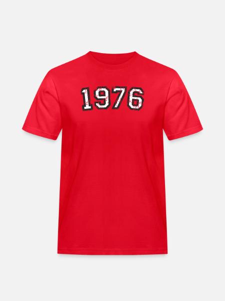 Født i 1976 Bursdag År - Workwear T-Shirt for menn - rød