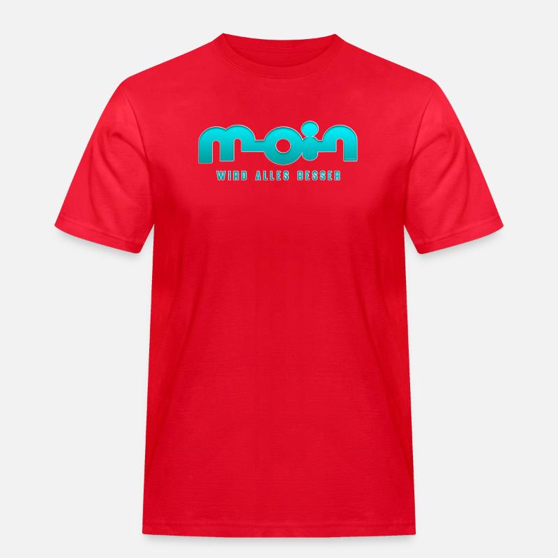 Moin, everything gets better - Men's Workwear T-Shirt - red