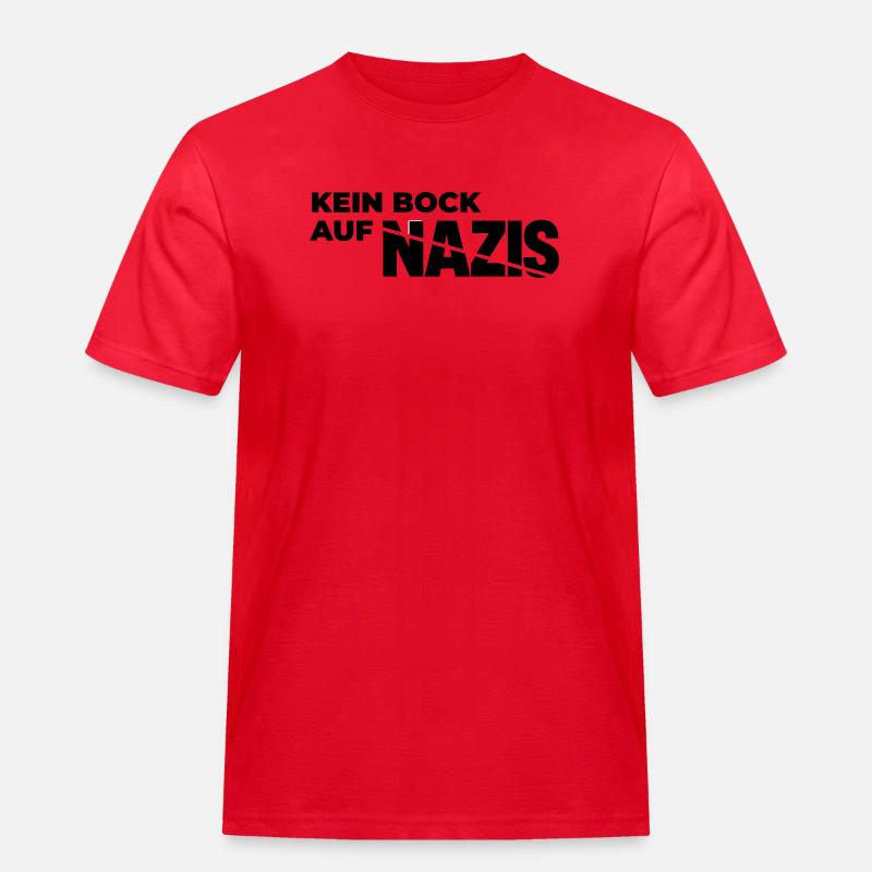 Kein_Bock_auf_Nazis - Männer Workwear T-Shirt - Rot