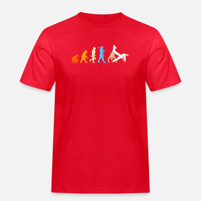 Capoeira Evolution - Männer Workwear T-Shirt - Rot