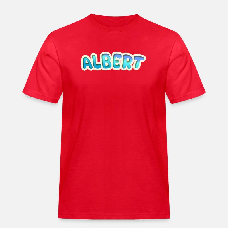 Albert als Beruf - Männer Workwear T-Shirt - Rot