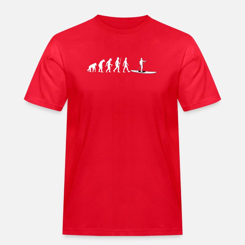 Évolution vers le paddleboard debout - T-shirt Workwear homme - rouge
