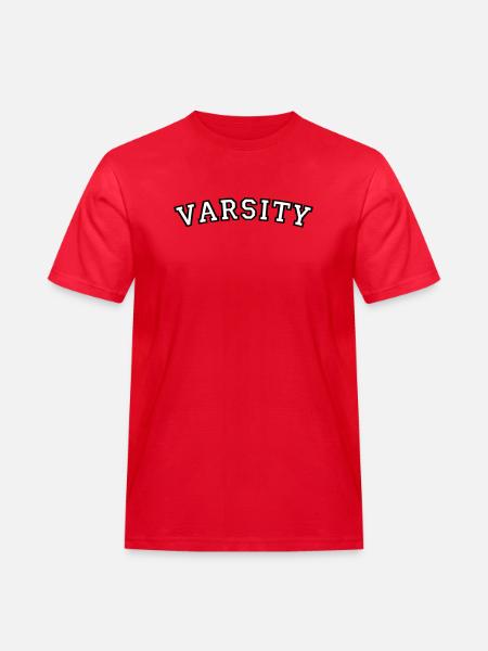 Varsity College Font Design - Men's Workwear T-Shirt - red