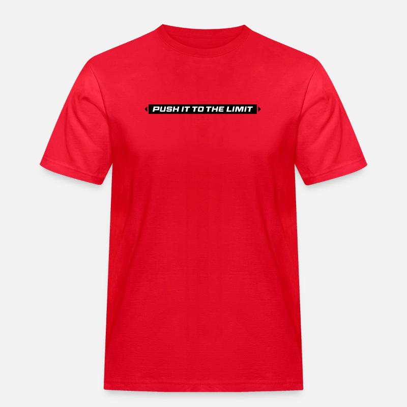 Push It To The Limit - Männer Workwear T-Shirt - Rot