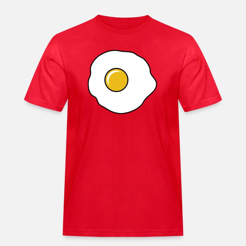 Spiegelei - Männer Workwear T-Shirt - Rot