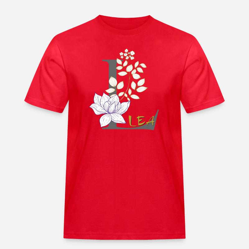 Buchstabe L Initiale Lea - Männer Workwear T-Shirt - Rot
