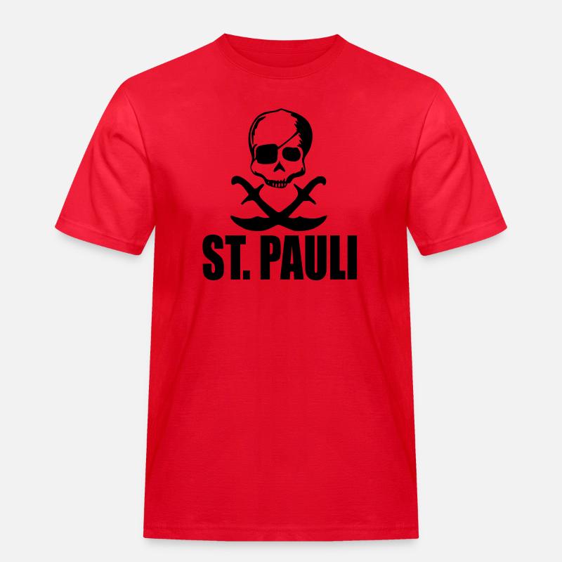 St. Pauli - Herre Workwear T-Shirt - rød