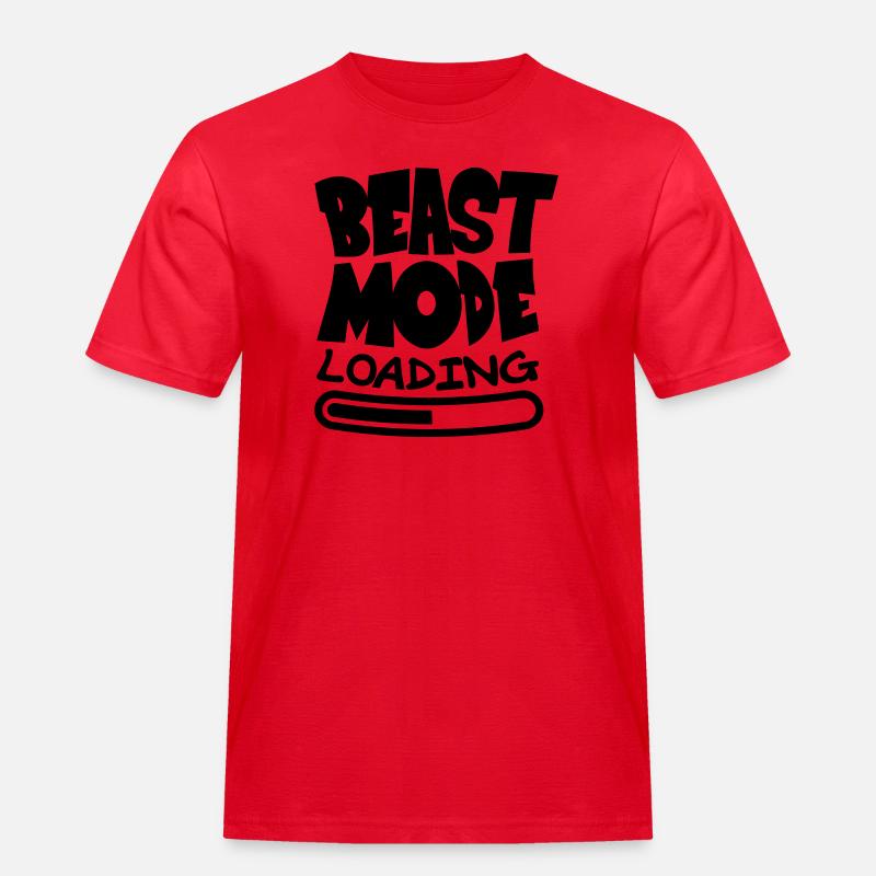Beast ModeLoading Design - Männer Workwear T-Shirt - Rot