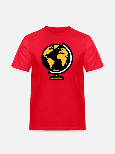Globe Globe Earth School - Men's Workwear T-Shirt - red