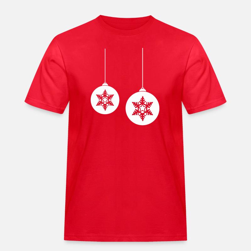 Weihnachtskugel stern 2 - Männer Workwear T-Shirt - Rot