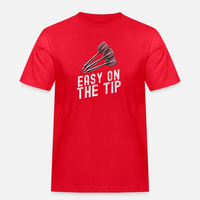 Dartscheibe mit Präzisionspfeil-Design - Männer Workwear T-Shirt - Rot