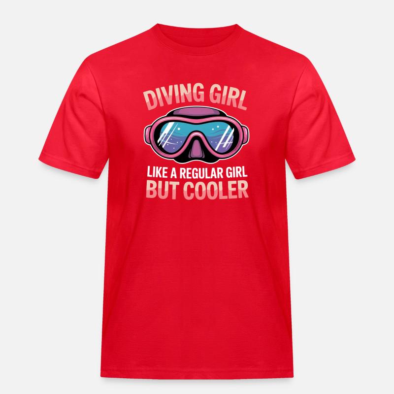 Tauchen Spruch Mädchen Lustiges Tauchen Geschenk - Männer Workwear T-Shirt - Rot