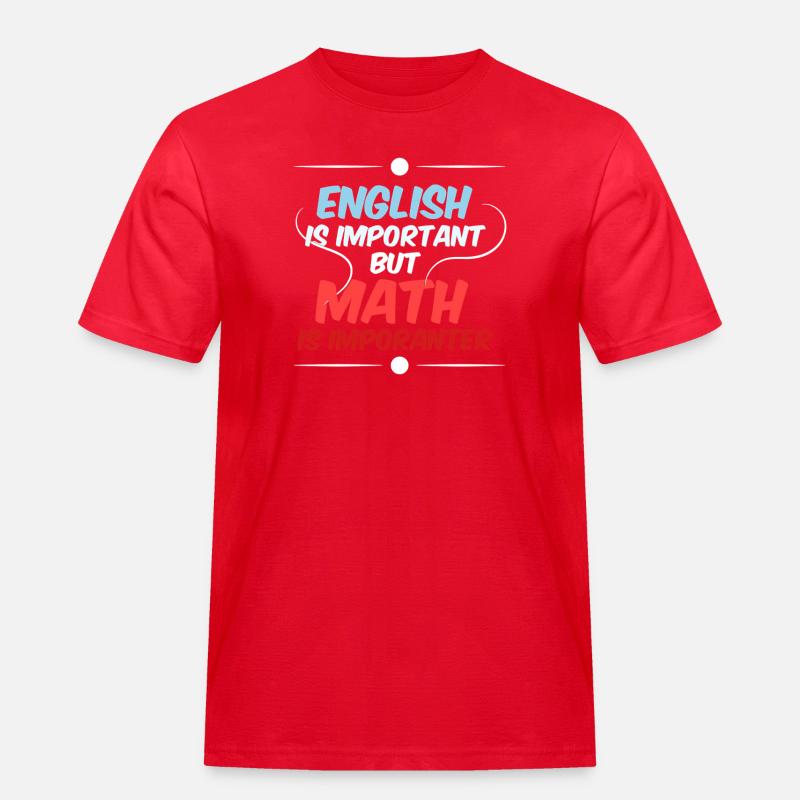 Math Math Math Teacher Mathematician - Men's Workwear T-Shirt - red