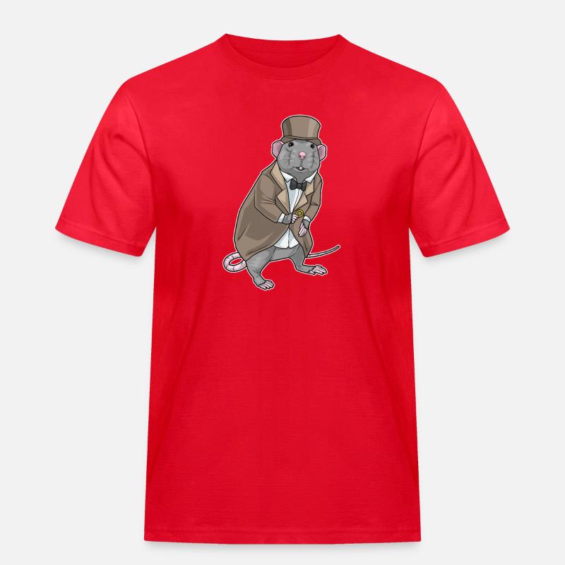 Ratte Bräutigam Ehering Hochzeit - Männer Workwear T-Shirt - Rot