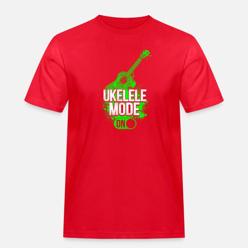 Hawaiian Ukulele Uke Ukulele Mode - Männer Workwear T-Shirt - Rot