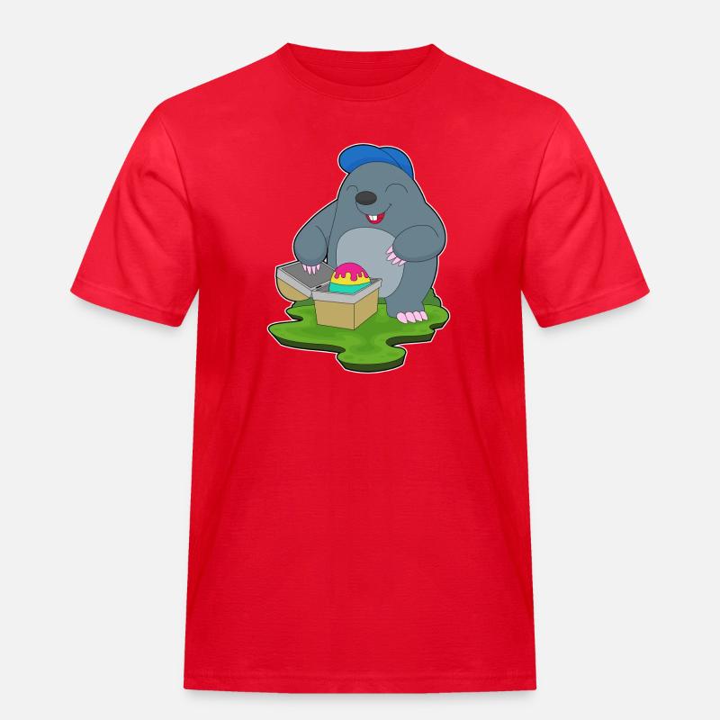 Mole Easter Easter Egg - Men's Workwear T-Shirt - red