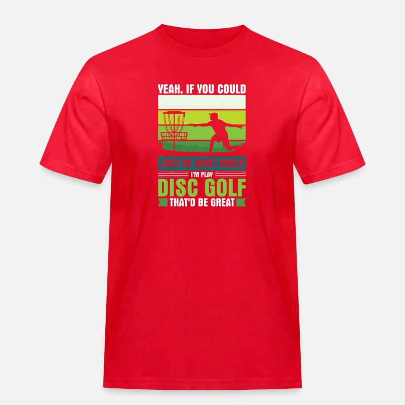 Disc Golf Geschenke Discgolf - Männer Workwear T-Shirt - Rot