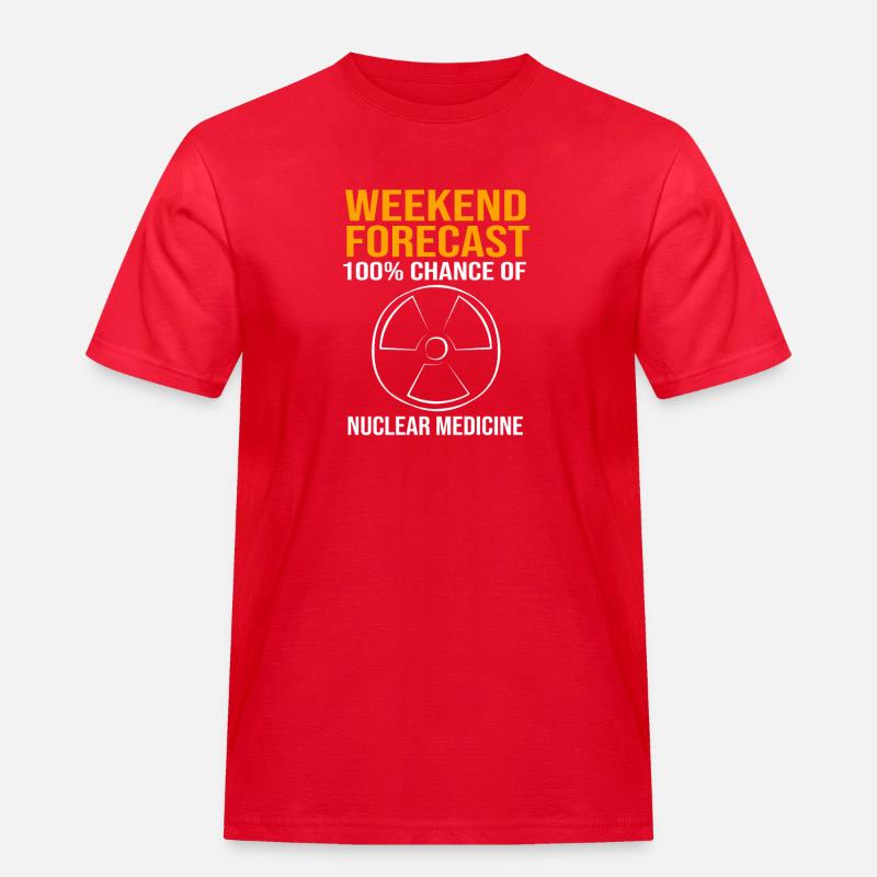 Nuklear Nuklearmedizin Atom Radiologie - Männer Workwear T-Shirt - Rot