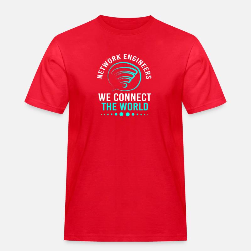 Network Engineer Programmer Computer Scientist - Men's Workwear T-Shirt - red