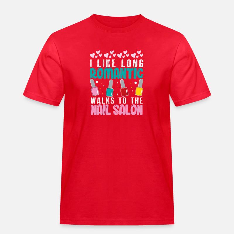 Nageldesigner Nageldesignerin Kosmetik Nagelstudio - Männer Workwear T-Shirt - Rot