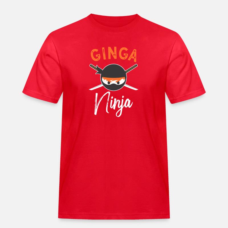 Ginga Ninja Emblem - Männer Workwear T-Shirt - Rot