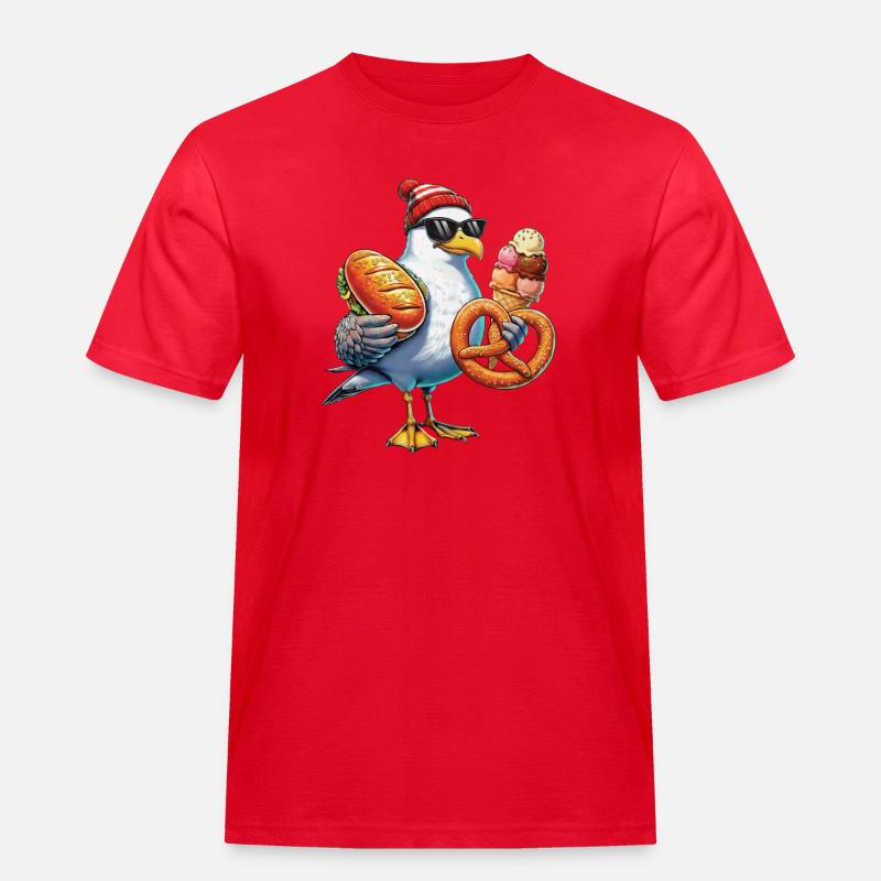 Möwe Brezel Eiscreme - Men's Workwear T-Shirt - red