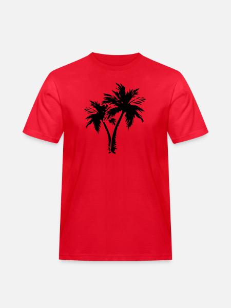 palm trees - Männer Workwear T-Shirt - Rot