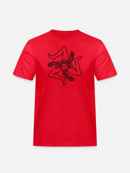 Sizilien Trinacria sizilianische Flagge Sicilia - Männer Workwear T-Shirt - Rot