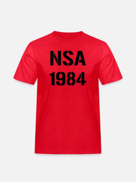 NSA 1984 - Männer Workwear T-Shirt - Rot