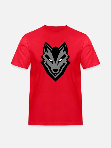 Wolf Icon - Men's Workwear T-Shirt - red