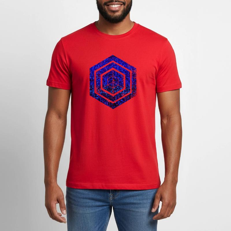 Hexagon-Programmierung Programmierer Codierung geometrisch Männer Workwear T-Shirt