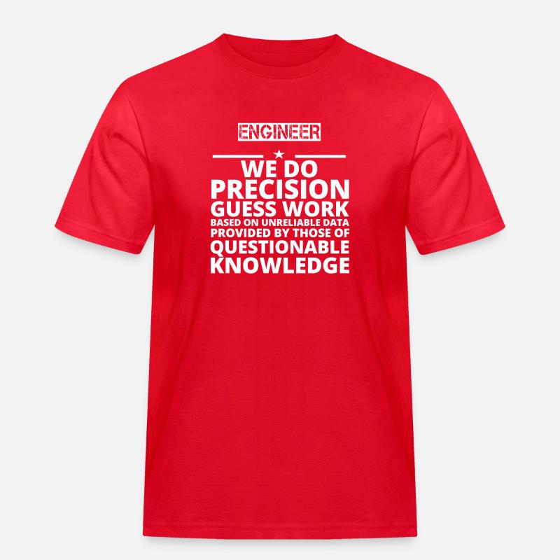 poison problem job precision ENGINEER - Men's Workwear T-Shirt - red