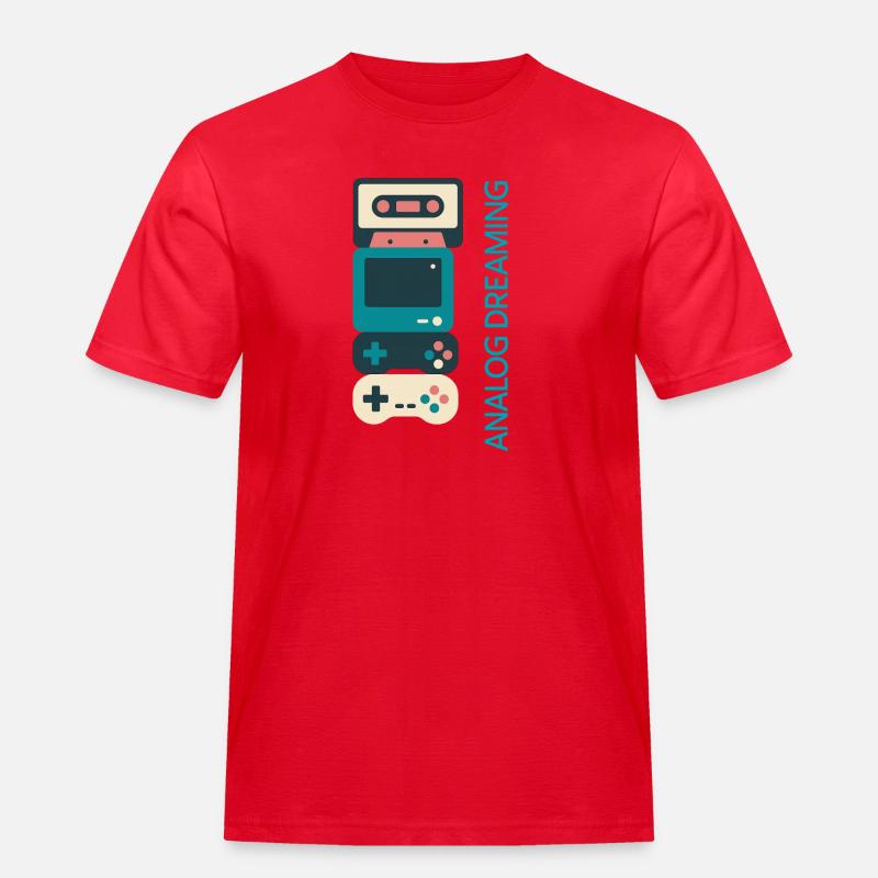 Analog Dreaming Console Stack - Men's Workwear T-Shirt - red