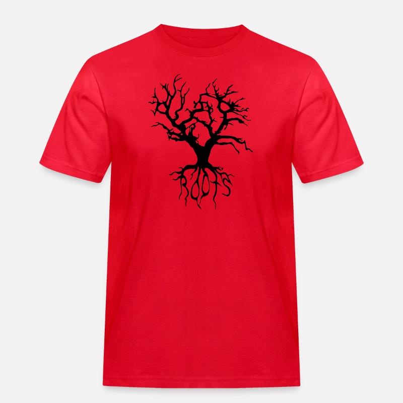 tree_vec_1 de - Männer Workwear T-Shirt - Rot