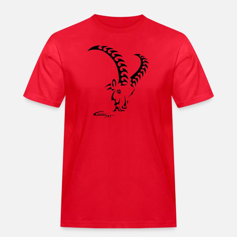 Sternzeichen Steinbock - Männer Workwear T-Shirt - Rot