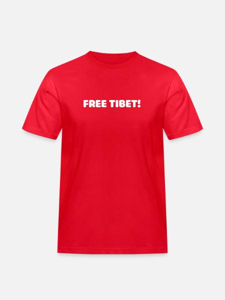free tibet - Men's Workwear T-Shirt - red