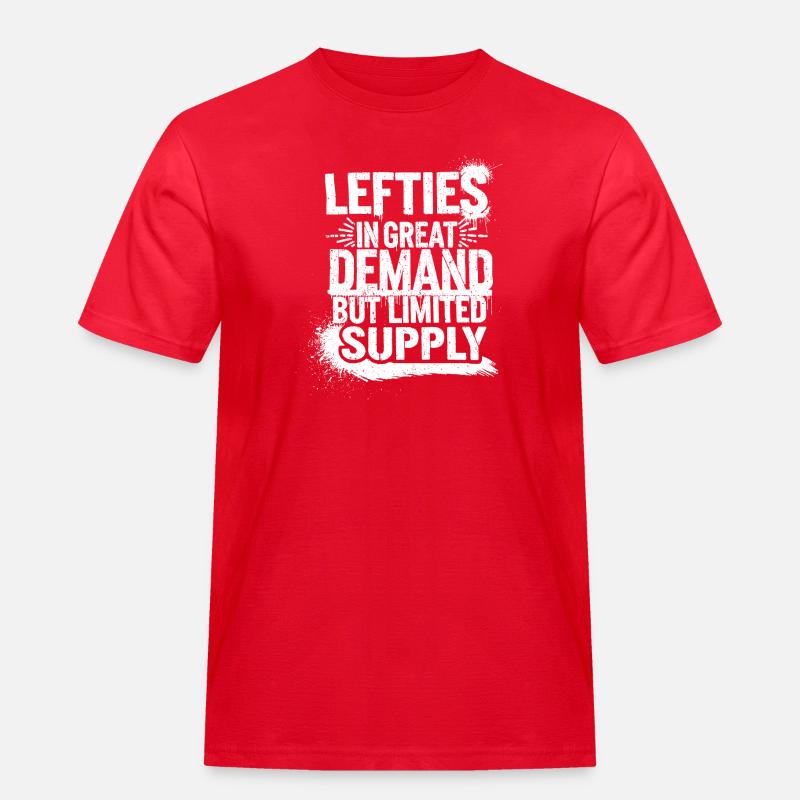 Lefties sind einzigartig - Männer Workwear T-Shirt - Rot