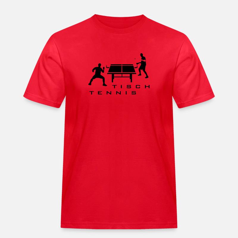 table_tennis_052012_h_1c - Männer Workwear T-Shirt - Rot