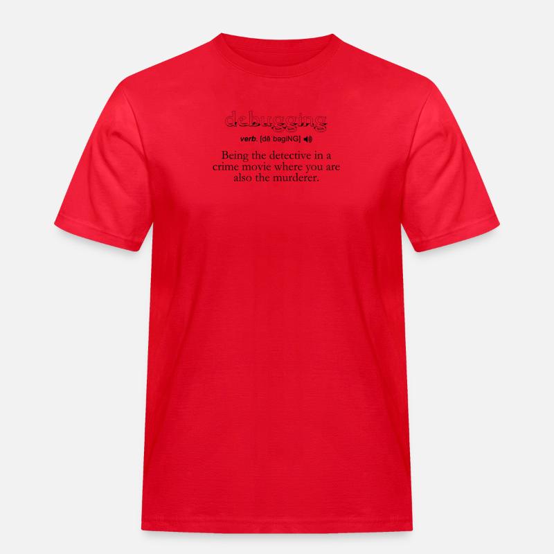 Debugging Definition - Computer Science Programmer - Men's Workwear T-Shirt - red