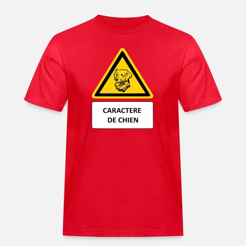 Hundecharakter - Männer Workwear T-Shirt - Rot