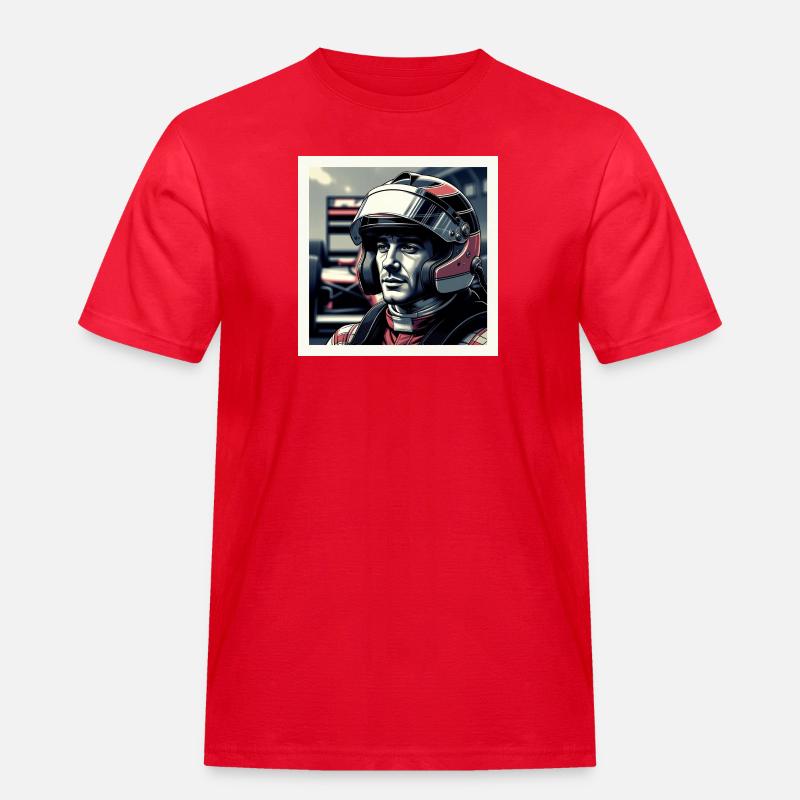 Formula Senna - Männer Workwear T-Shirt - Rot