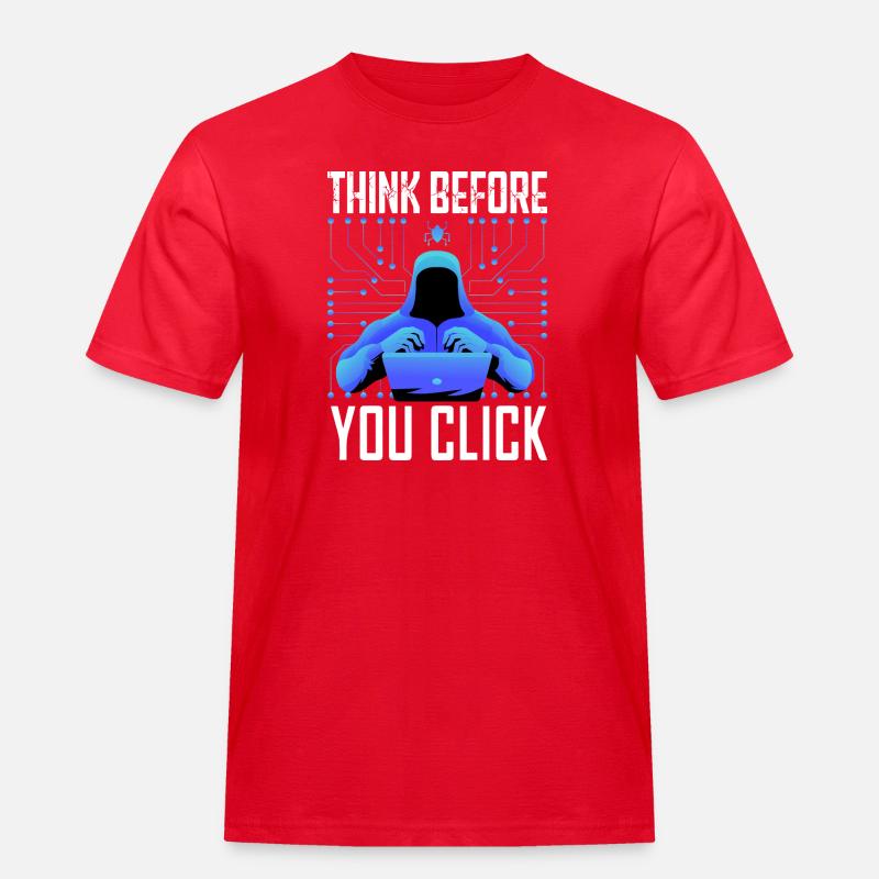 Hacker-Hacker-Hacker-Programmierer Linux Cybersicherheitsdaten - Männer Workwear T-Shirt - Rot