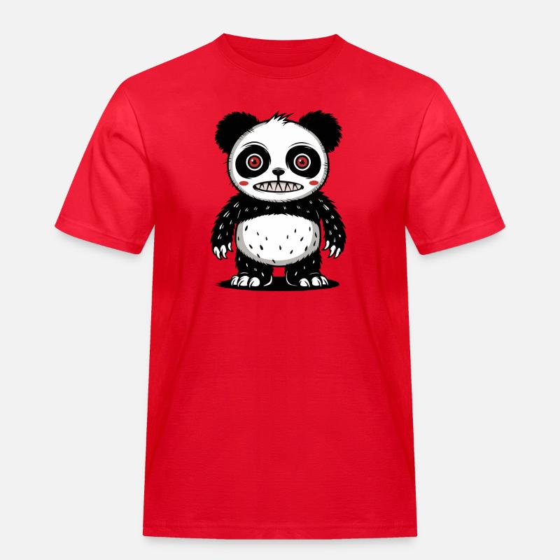 Panda bär - Männer Workwear T-Shirt - Rot