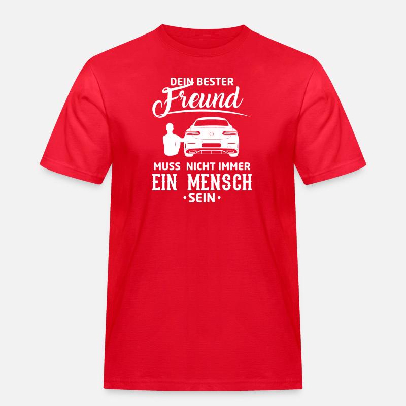 Auto - Bester Freund - Männer Workwear T-Shirt - Rot