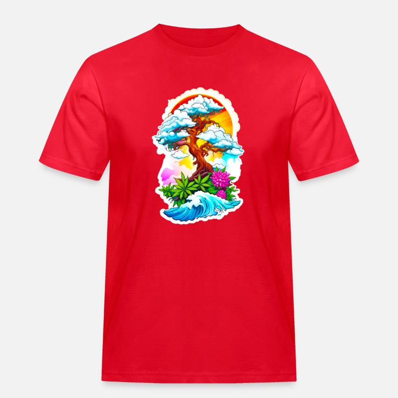 High waves 04 - Männer Workwear T-Shirt - Rot