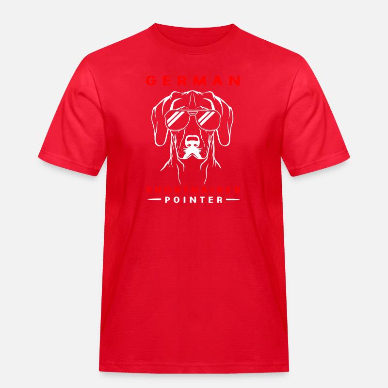 Deutsch Kurzhaar Hund German Pointer - Männer Workwear T-Shirt - Rot