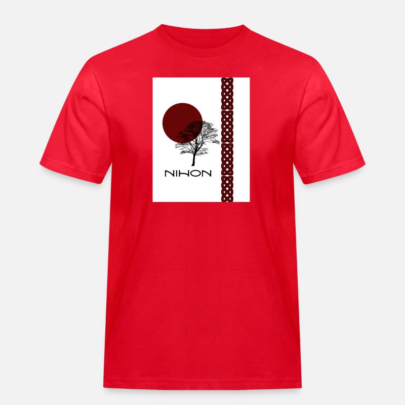 Nihonbaum - Männer Workwear T-Shirt - Rot