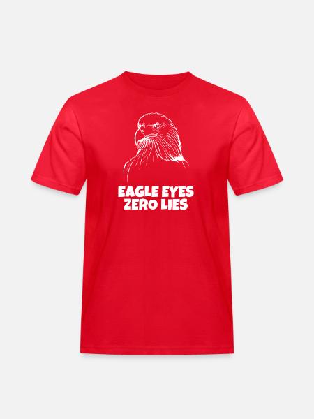 Eagle Eyes, Zero Lies - Men's Workwear T-Shirt - red